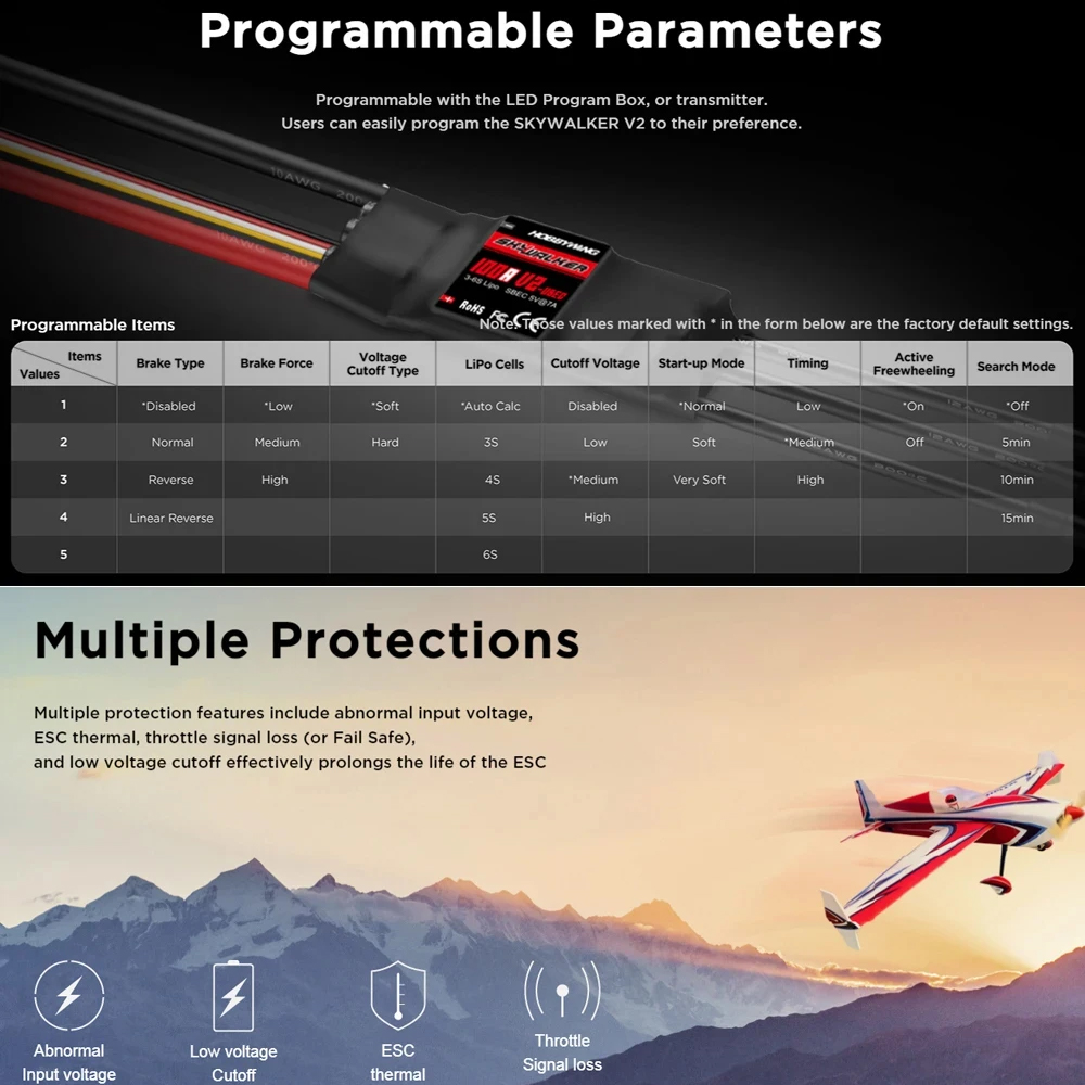 Hobbywing Skywalker V2 Brushle - Rc Hobby Grade Plane ulasan dan harga