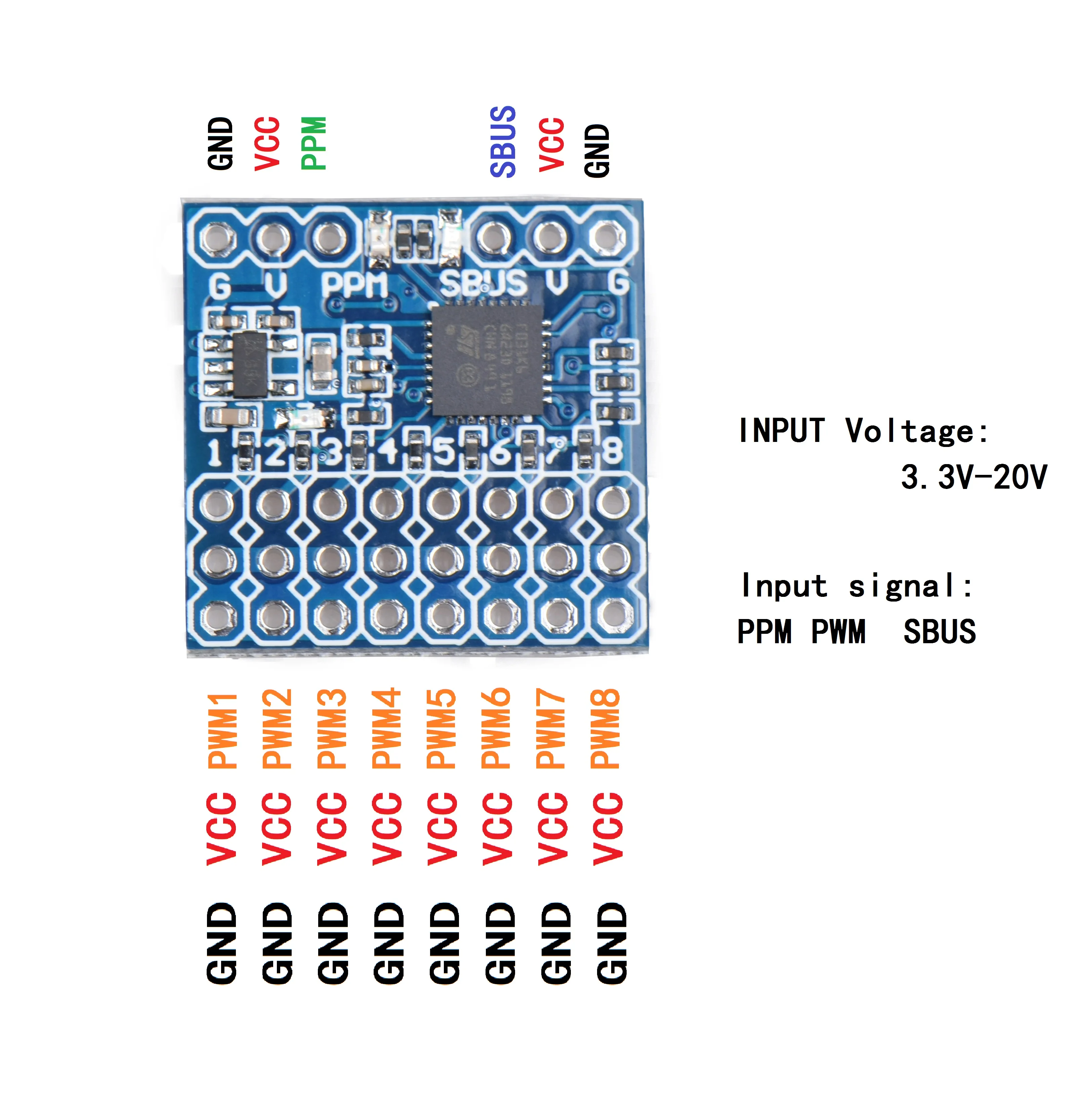 JHEMCU 8CH Receiver PWM PPM SB - Receiver Sbus 8Ch ulasan dan harga